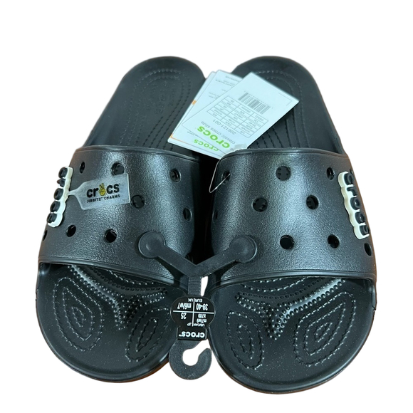 Crocs Classic Unisex Iconic Comfort Black Slide Sandals NWT Size 9 or 7 #B1859 - Picture 4 of 8